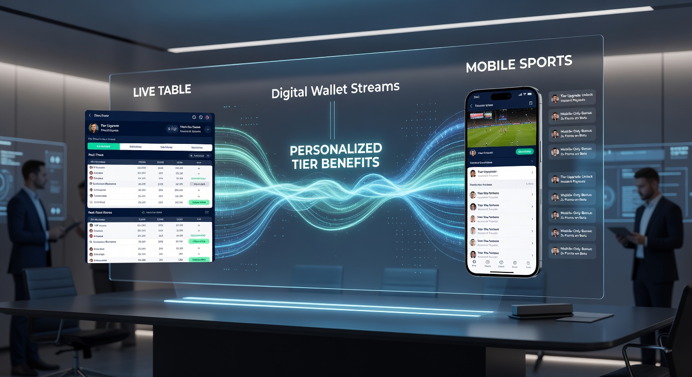 Mobile app interface displaying personalized tier progress next to live sports betting options