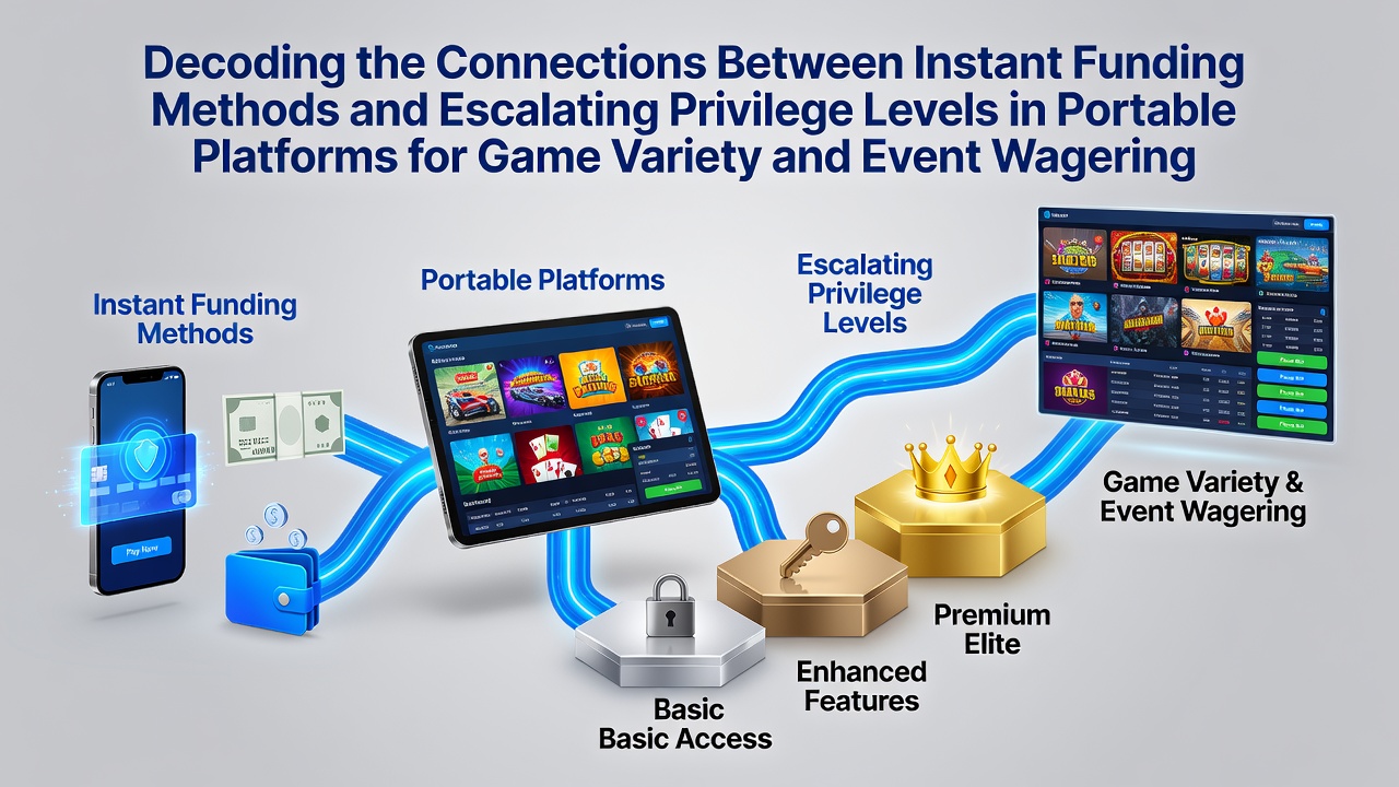Mobile platform interface showing instant deposit options alongside tiered loyalty rewards for slots and sports events