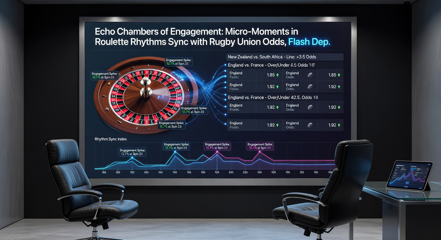 Close-up interface screenshot depicting roulette wheel mid-spin overlaid with live rugby union odds ticker, flash deposit button glowing, and a discreet VIP whisper network chat icon