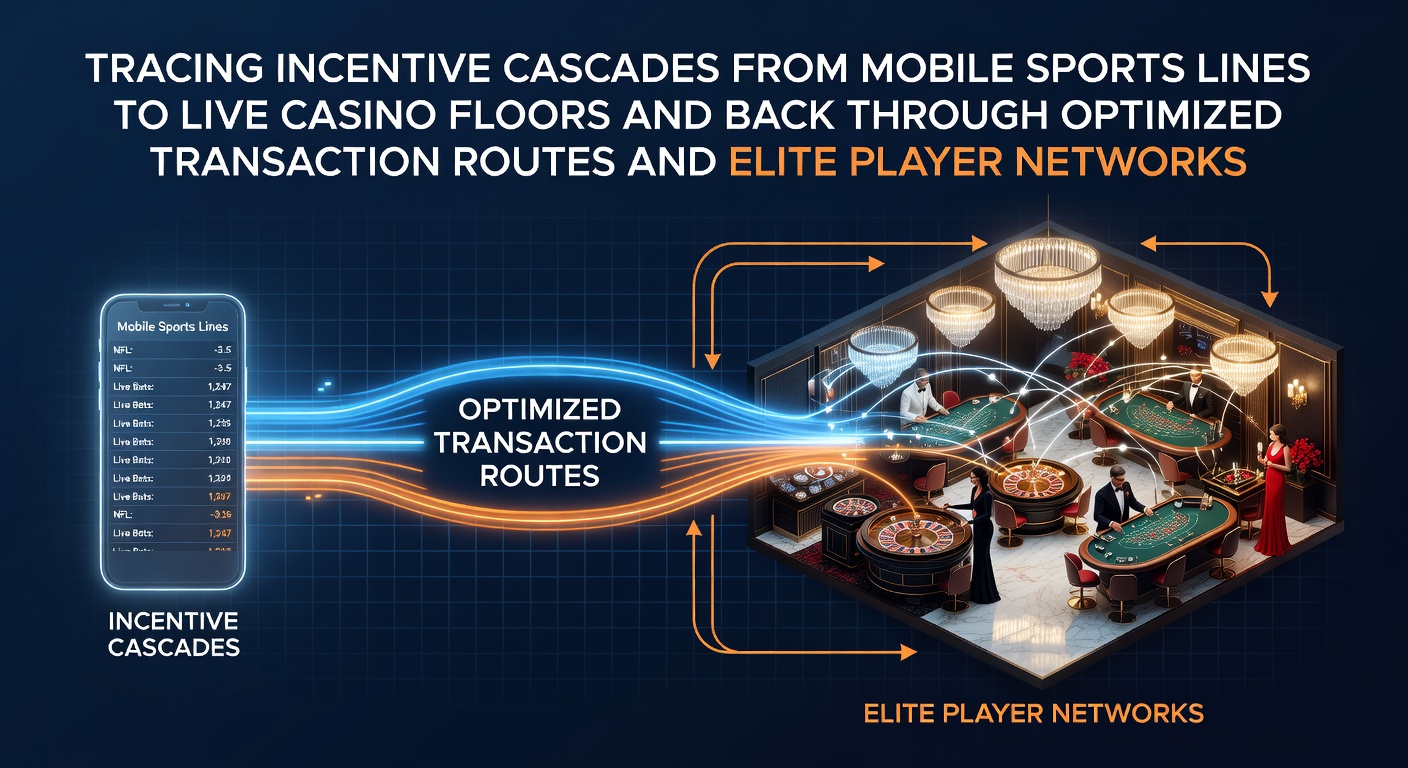Diagram showing incentive flows from mobile sports betting apps to live casino tables with transaction pathways highlighted